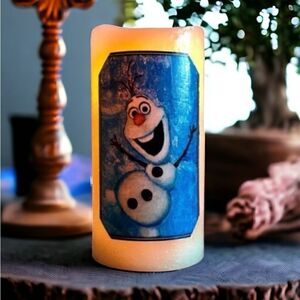 *30off3* ⛄️ Frozen -Olaf Flameless Candle Gift with Timer.